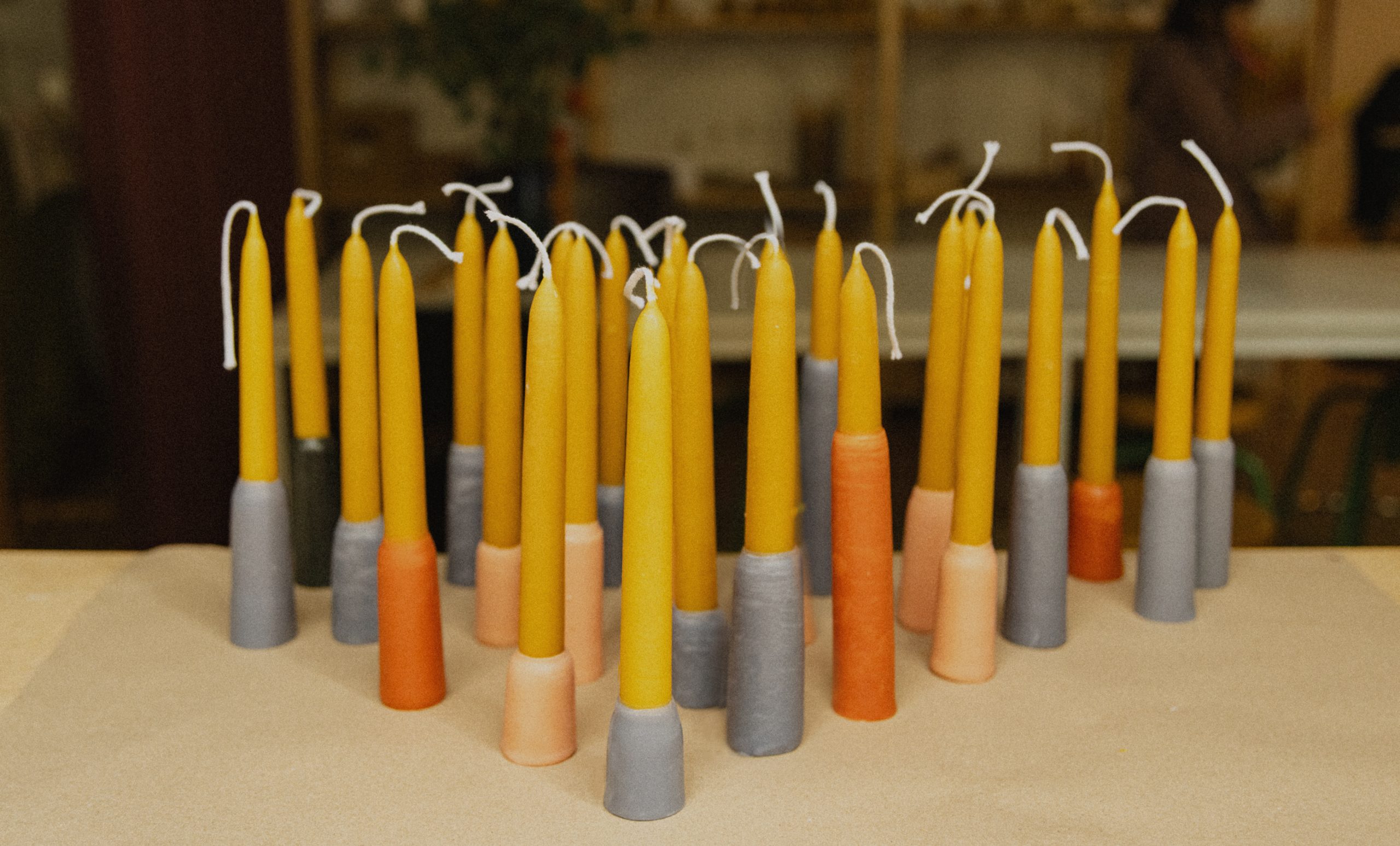 nueva velas de cera de abeja