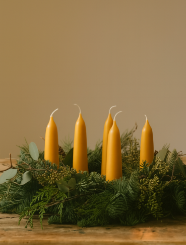 Velas para corona de adviento