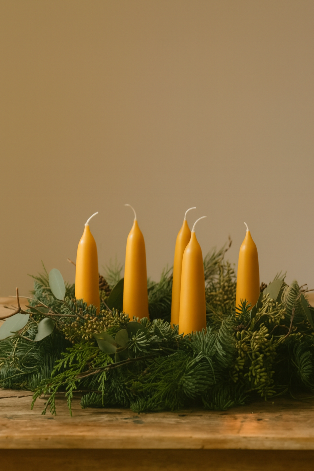 Velas para corona de adviento