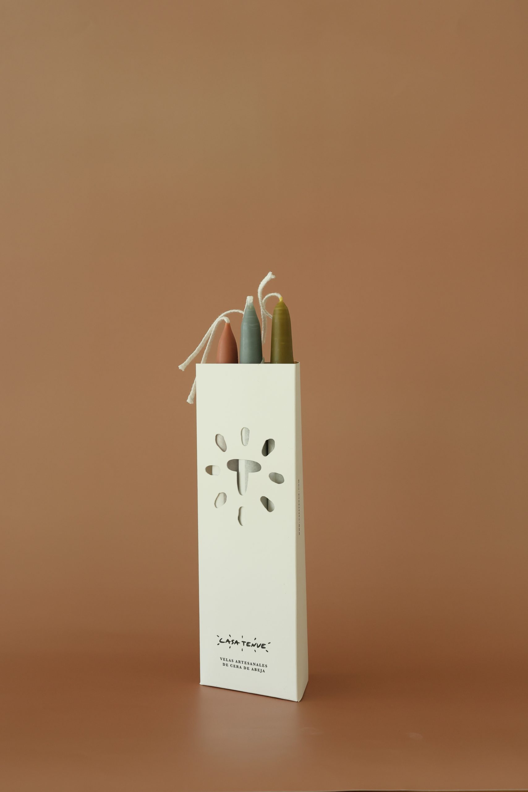 Pack de cinco velas de colores