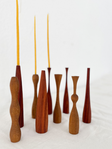 Candelabros de madera